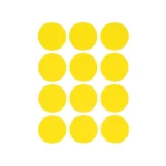 ETIQUETA ADHESIVA CIRCULO A6 AMARILLO ATADO DE 10 PZAS.