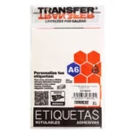 ETIQUETA ADHESIVA A6 19MM REDONDA TRANSPARENTE ATADO DE 10 PZAS.