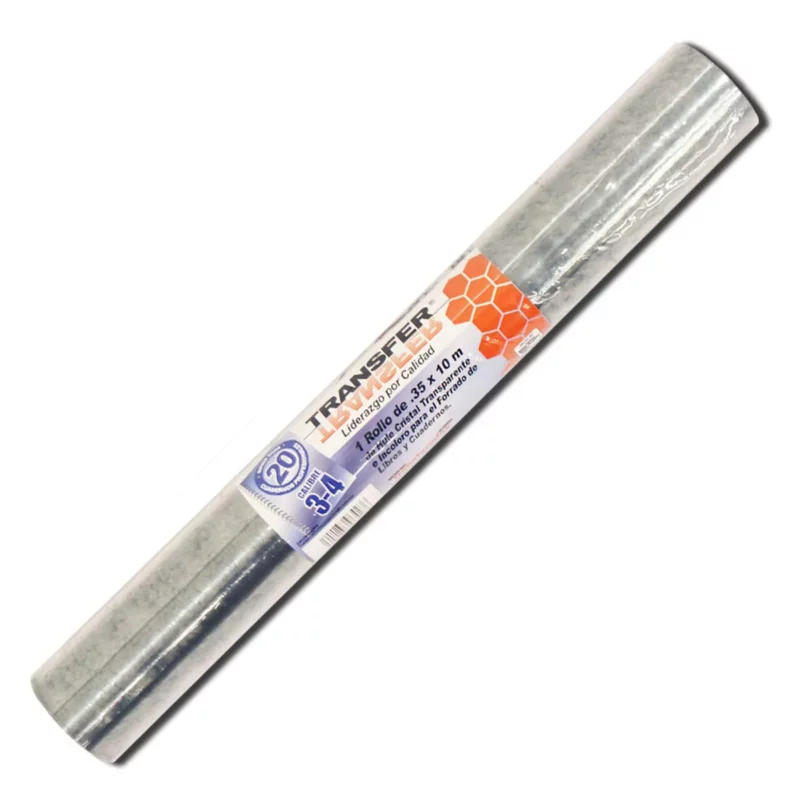 PLASTICO CRISTAL TRANSFER .35X10MTS ATADO DE 2 PZAS.
