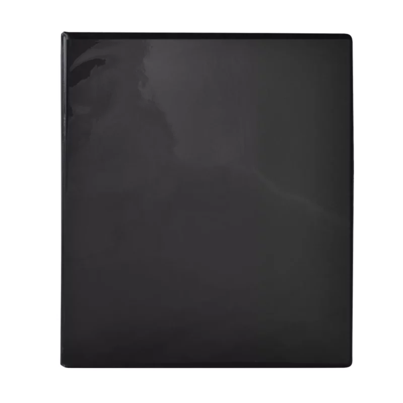CARPETA BINDER MAX C/CRIST "O" 1" NEGRO ATADO DE 2 PZAS.