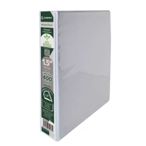CARPETA BINDER MAX C/CRIST "D" 1.5" BCA ATADO DE 2 PZAS.