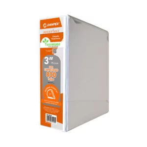 CARPETA BINDER MAX C/CRIST "D" 3" BLANCA