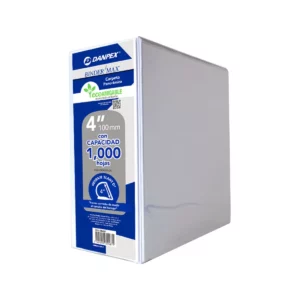 CARPETA BINDER MAX C/CRIST "D" 4" BLANCA