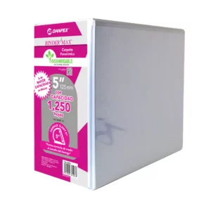 CARPETA BINDER MAX "D" 5" SBM577 BLANCA