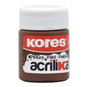 PINTURA ACRILICA KORES 20ML CAFE ATADO DE 12 PZAS.