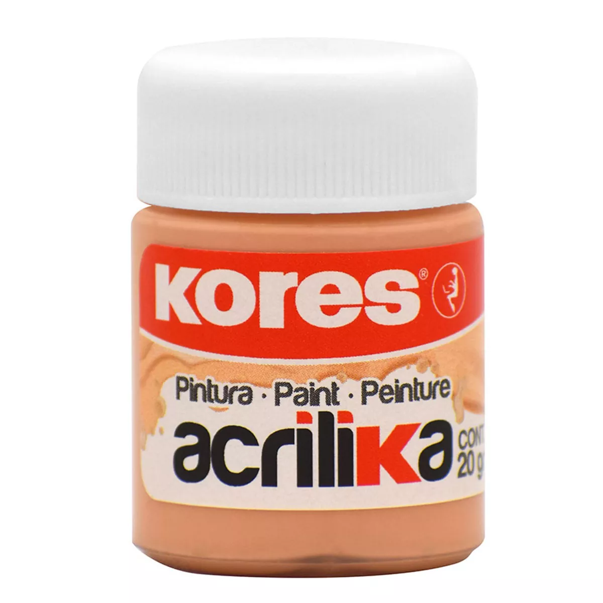PINTURA ACRILICA KORES 20ML CARNE ATADO DE 12 PZAS.