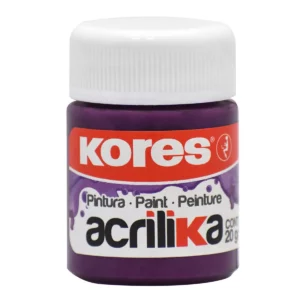 PINTURA ACRILICA KORES 20ML VIOLETA ATADO DE 12 PZAS.