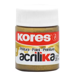 PINTURA ACRILICA KORES 20ML ORO ATADO DE 12 PZAS.