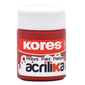 PINTURA ACRILICA KORES 20ML ROJO ATADO DE 12 PZAS.