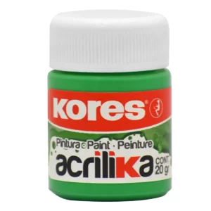 PINTURA ACRILICA KORES 20ML VERDE ATADO DE 12 PZAS.