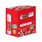 LAPIZ ADHESIVO KORES 8GRS ATADO DE 12 PZAS.