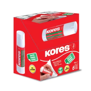 LAPIZ ADHESIVO KORES 40GRS ATADO DE 6 PZAS.