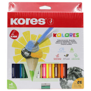 COLORES TRIANGULAR KORES 4MM C/26 ATADO DE 2 PZAS.