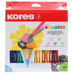 COLORES TRIANGULAR KORES 3MM C/24 ATADO DE 2 PZAS.