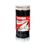 LAPIZ DE GRAFITO NO. 2 HB KORES C/72 NEGRO