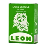 LIGA DE HULE NATURAL NO. 12 CAJA DE 100GRS ATADO DE 5 PZAS.