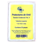 MICA CREDENCIAL 104 VINIL NO. 4 12.1X8.1. ATADO DE 25 PZAS.