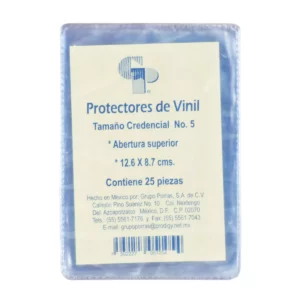MICA CREDENCIAL 105 VINIL NO. 5 12.6X8.7 ATADO DE 25 PZAS.