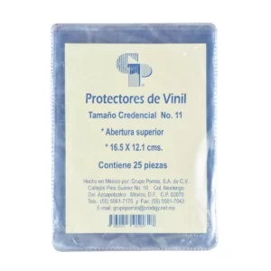MICA CREDENCIAL 162VINIL NO.11 16.5X12.1 ATADO DE 25 PZAS.