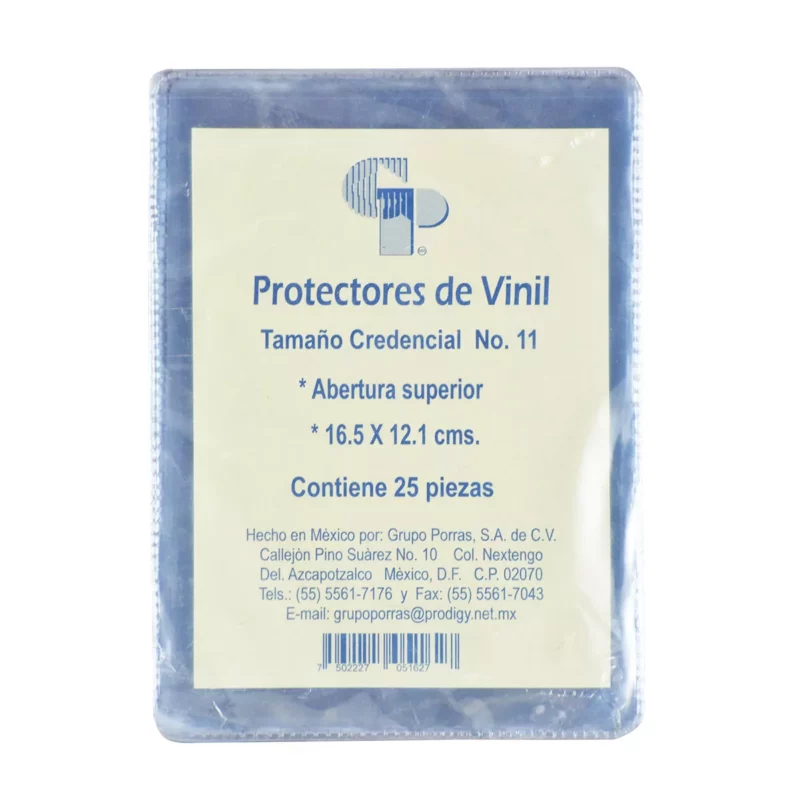 MICA CREDENCIAL 162VINIL NO.11 16.5X12.1 ATADO DE 25 PZAS.