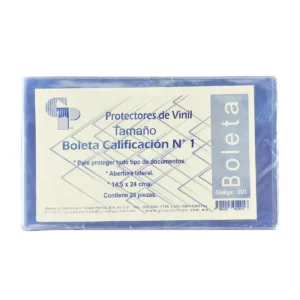 MICA BOLETA CALIFICACION NO. 1 14.5X24 ATADO DE 25 PZAS.