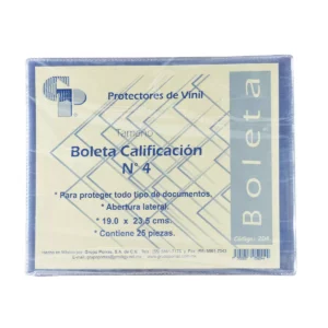 MICA CALIFICACION NO. 4 204 19.0X23.5 ATADO DE 25 PZAS.