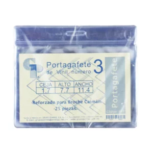 PORTAGAFETE HORIZONTAL NO.3 603 ATADO DE 25 PZAS.