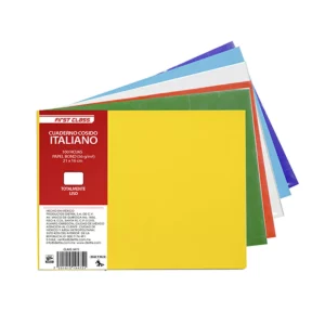 CUADERNO ITALIANO COSIDO 100H BLANCO 9653 ATADO DE 4 PZAS.
