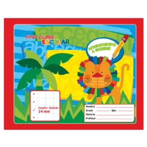CUADERNO ITALIANO COSIDO 100HJS CUADRO ALEMAN 9656 ATADO DE 4 PZAS.