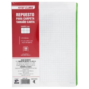 HOJA PARA CARPETA CARTA C/100 C7 ATADO DE 4 PZAS.