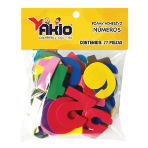 FOAMY CON ADHESIVO 4684 AKIO NUMEROS ATADO DE 2 PZAS.