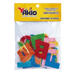 FOAMY DIAMANTADO ADHESIVO 4690 AKIO ABECEDARIO ATADO DE 2 PZAS.