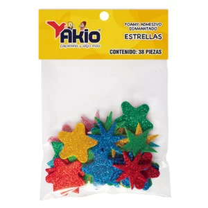 FOAMY DIAMANTADO ADHESIVO 4692 AKIO ESTRELLAS ATADO DE 2 PZAS.