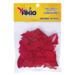 FOAMY DIAMANTADO ADHESIVO AKIO CORAZONES ATADO DE 2 PZAS.