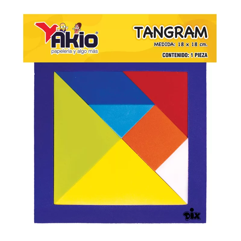 TANGRAM DE FOAMY AKIO 4682 18 X 18CMS ATADO DE 3 PZAS.