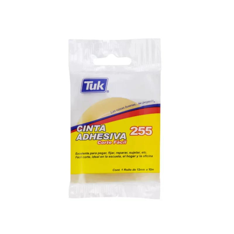 CINTA TRANSPARENTE 255 12MM X 10MTS ATADO DE 50 PZAS.