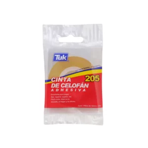 CINTA TRANSPARENTE 205 12MM X 33MTS ATADO DE 12 PZAS.