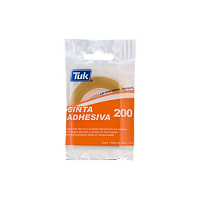 CINTA TRANSPARENTE 200 12MM X 10MTS ATADO DE 50 PZAS.