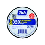 CINTA ELECTRICA VINIL 320 19MM X 9MTS NEGRO ATADO DE 5 PZAS.