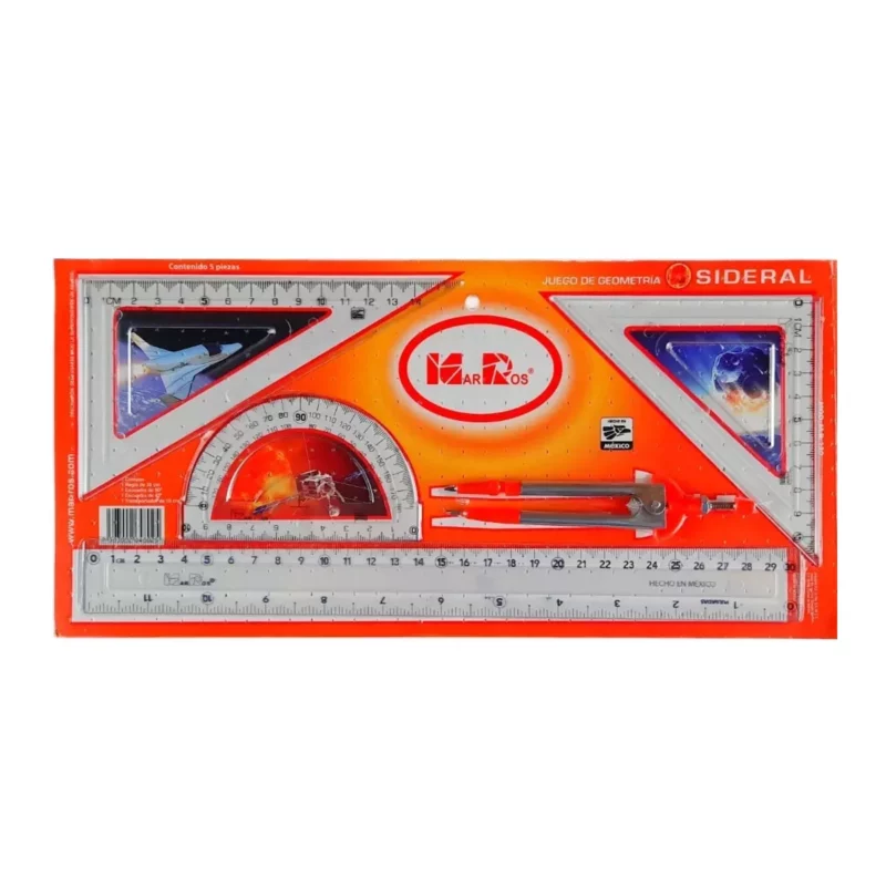 JUEGO GEOMETRICO MR130 SIDERAL ATADO DE 5 PZAS.