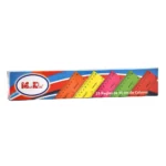 REGLA DE PLASTICO 30CMS COLORES MR510 ATADO DE 25 PZAS.