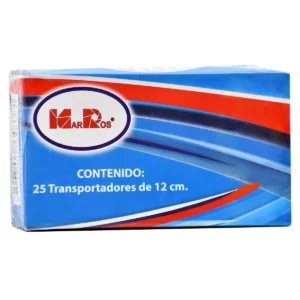 TRANSPORTADOR 180° 12CMS MR370 ATADO DE 25 PZAS.