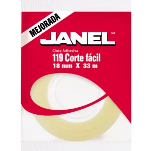 CINTA TRANSPARENTE 119 18MM X 33MTS ATADO DE 19 PZAS.