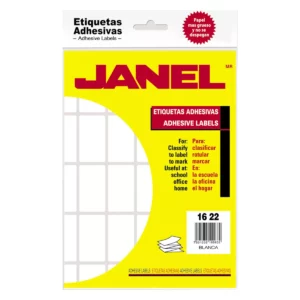 ETIQUETA CLASICA JANEL NO. 2 16MM X 22MM ATADO DE 2 PZAS.