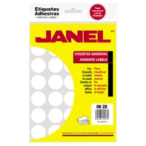 ETIQUETA CLASICA JANEL NO. 12 25MM ATADO DE 2 PZAS.