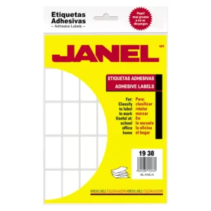 ETIQUETA CLASICA JANEL NO. 23 19MM X38MM ATADO DE 2 PZAS.