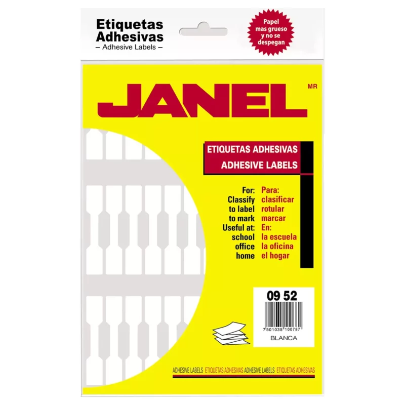 ETIQUETA CLASICA JANEL NO. 26 9MM X 52MM ATADO DE 2 PZAS.