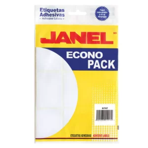 ETIQUETA ECONO BLANCA NO. 13 67MM X 47MM ATADO DE 2 PZAS.