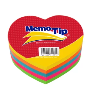 NOTA ADHESIVA 3" X 3" 250HJS CORAZON ATADO DE 2 PZAS.