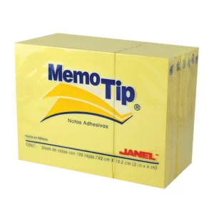 NOTA ADHESIVA 656 3" X 4" 100HJS C/6 AMARILLO